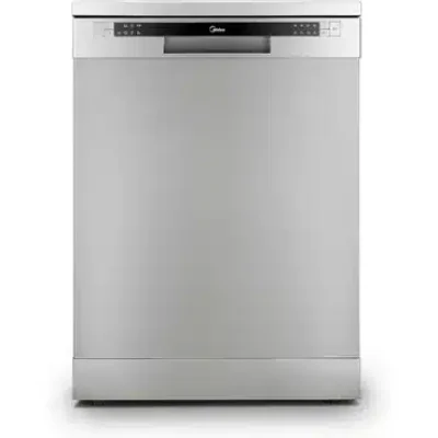 غسالة صحون قائمة بذاتها من ميديا، تسع 13 طبق و6 برامج – لون فضي