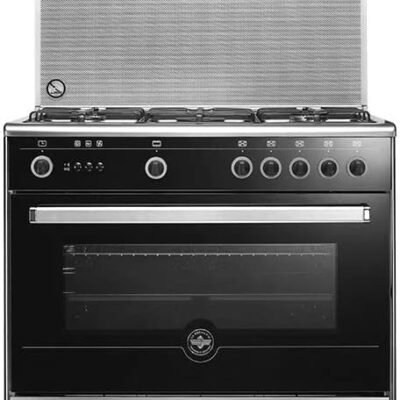 La Germania 5-Burner Gas Hob, 90×60 cm, Stainless Steel & Black – Model 9N10GUB1X4AWW