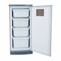 ديب فريزر رأسي الاسكا UP190، 4 درج فضي بسعة 184 لت... 2