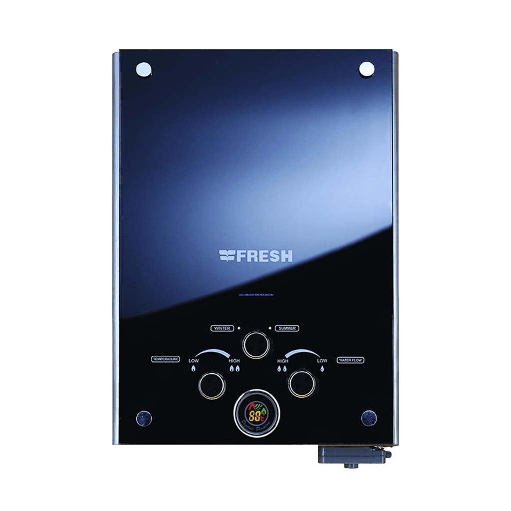 سخان مياة غاز فريش 6 لتر كريستال أسود مع ادابتر - ... main