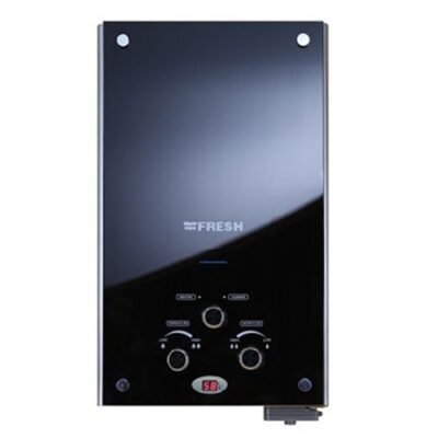 Fresh 10L Crystal Black Gas Water Heater – 3-Year Warranty