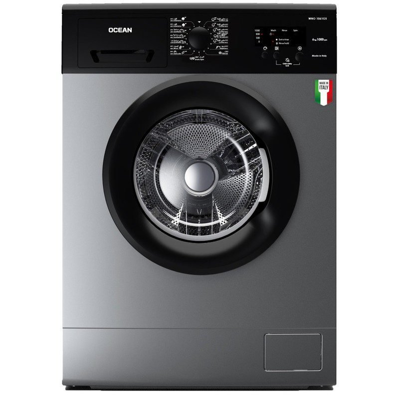 غسالة ملابس اوشن 6 كجم تحميل أمامي انفرتر فضي - أد... main