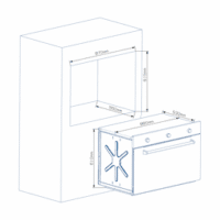 فرن بلت إن فريش 90 سم استانلس ستيل مع تحكم علوى وأ... 2