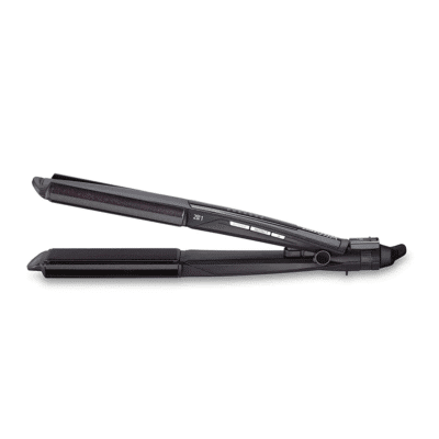 BaByliss 2-in-1 Hair Straightener and Curler – Dry & Wet, Black (ST330E)