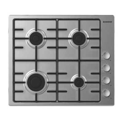 Hoover Built-In Flat Gas Hob 60×60 – 4 Burners Stainless