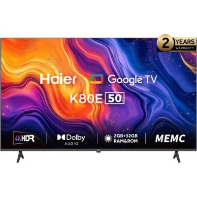 تلفزيون LED سمارت هاير 50 بوصة 4K UHD مع ريسيفر داخلي