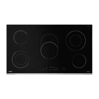 مسطح البا الكهربائي 5 شعلة سيراميك أسود 90 سم main