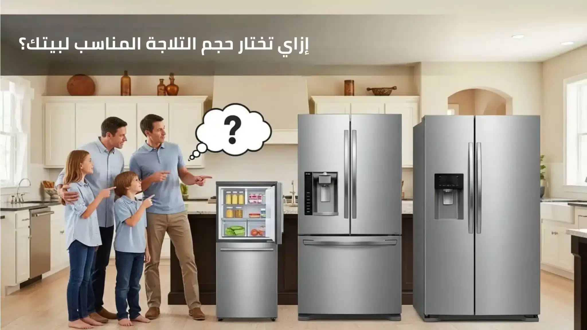 إزاي تختار حجم التلاجة المناسب لبيتك؟