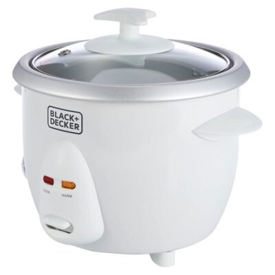حلة رز بلاك اند ديكر سعة 0.6 لتر ابيض – RC650-B5